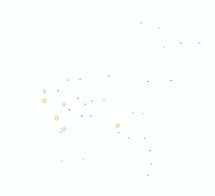 中国及邻区亚板块与块体相对欧亚板块的运动矢量及速率